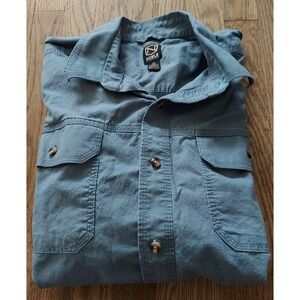 Noble Button Down Shirt Blue Men's Size Large Pockets